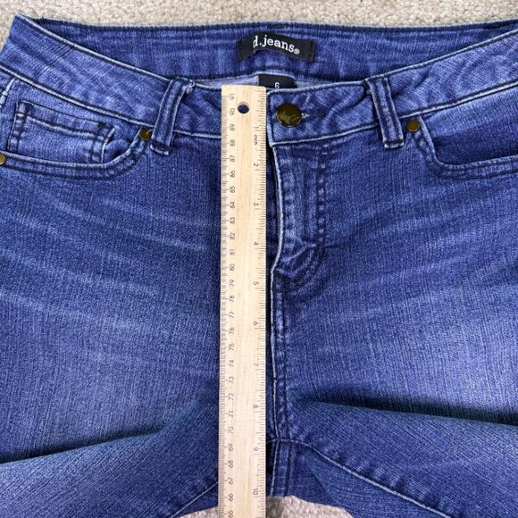 D Jeans Skinny Ankle Mid Rise Jeans Women's Size 6 Blue Denim Stretch E735 - Picture 9 of 12